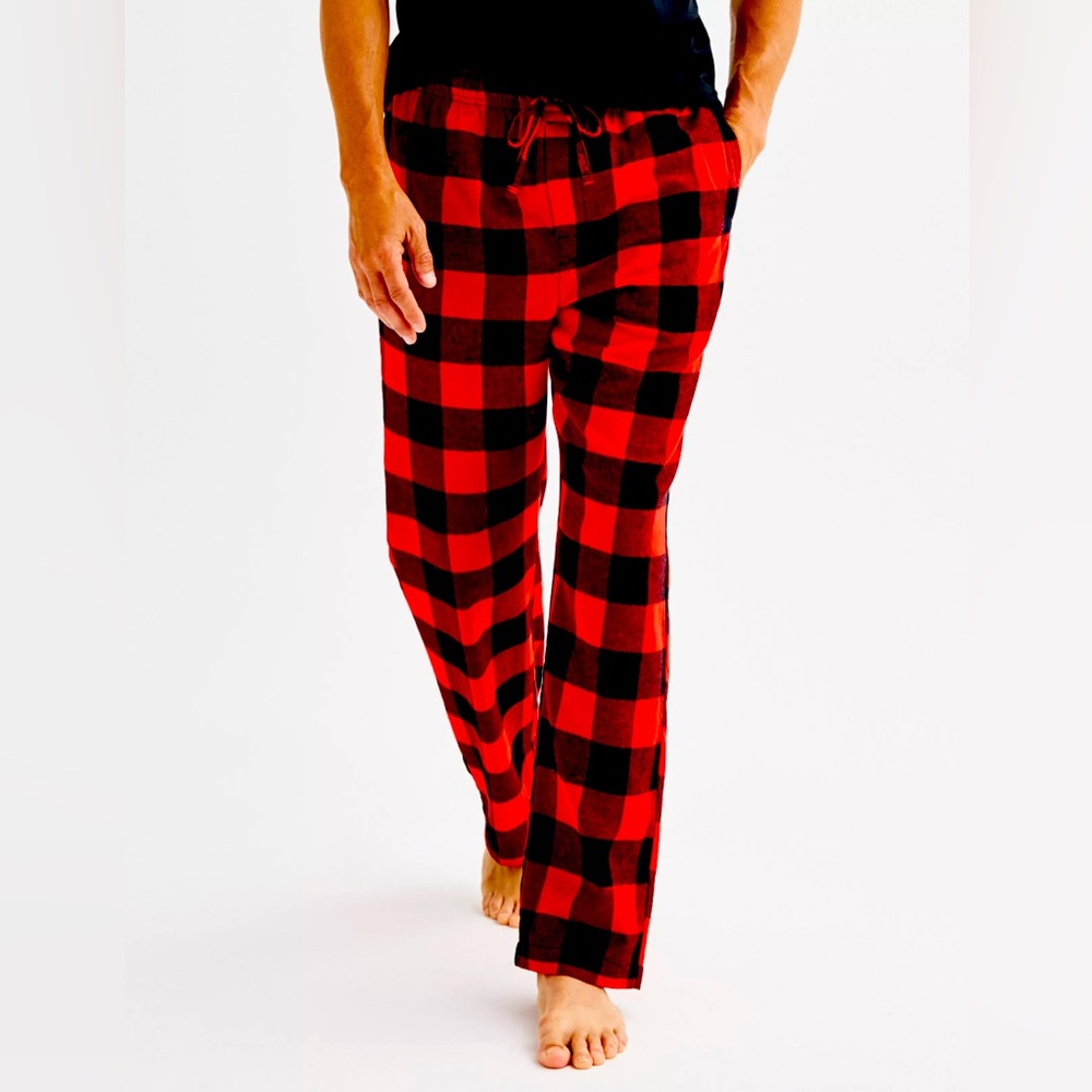Sonoma Goods For Life Men’s Flannel Pajama Pants Size Medium - Red Black Plaid